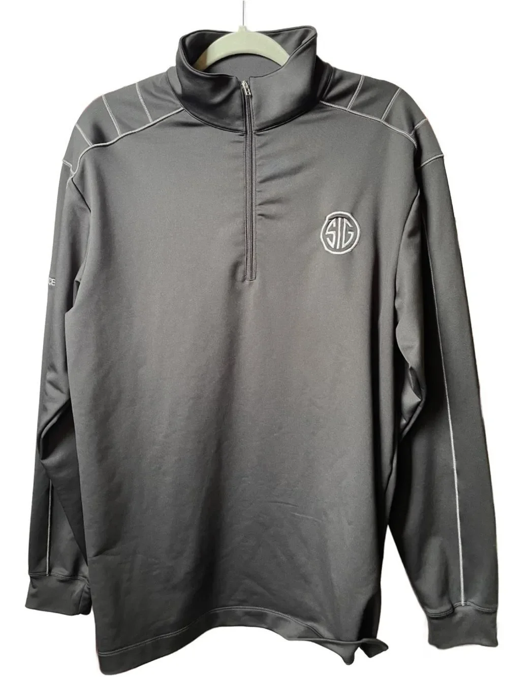 Nike Sri-Fit SIG Sauer Brand Black Quarter-Zip Performance Pullover (Size: Med)